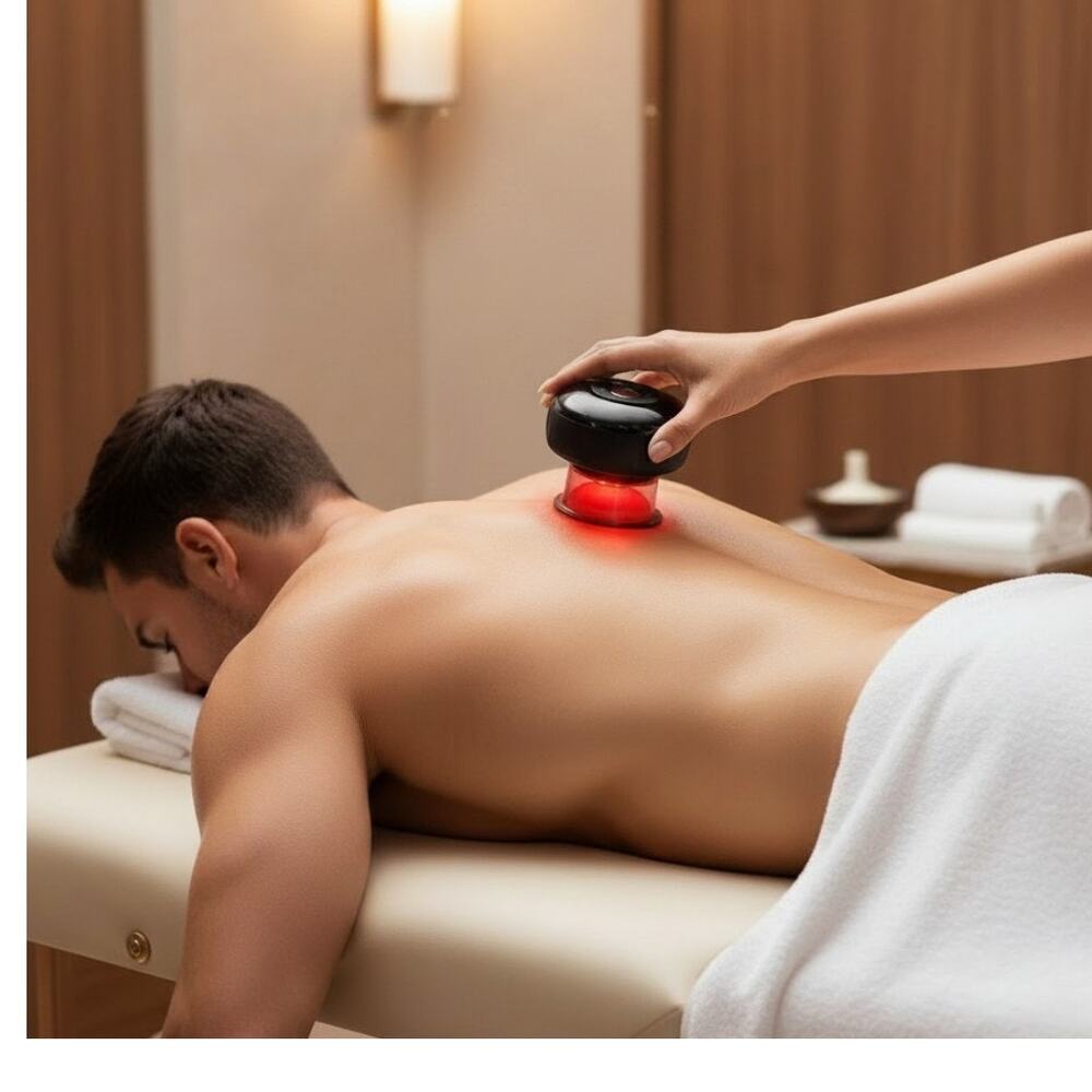 REVO 4-in-1 Smart Cupping Massager Red Light Rechargeable Cordless Therapy